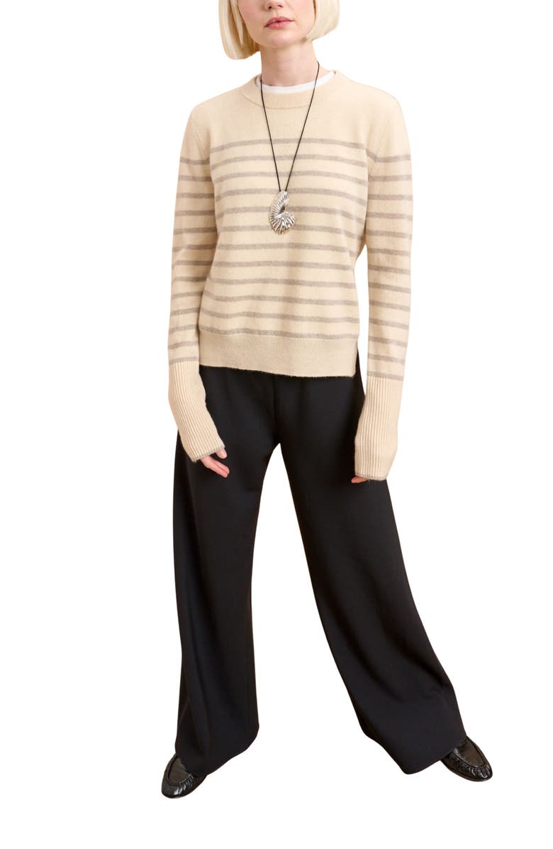 La Ligne Lean Lines Sweater, Alternate, color, Oat/Beige