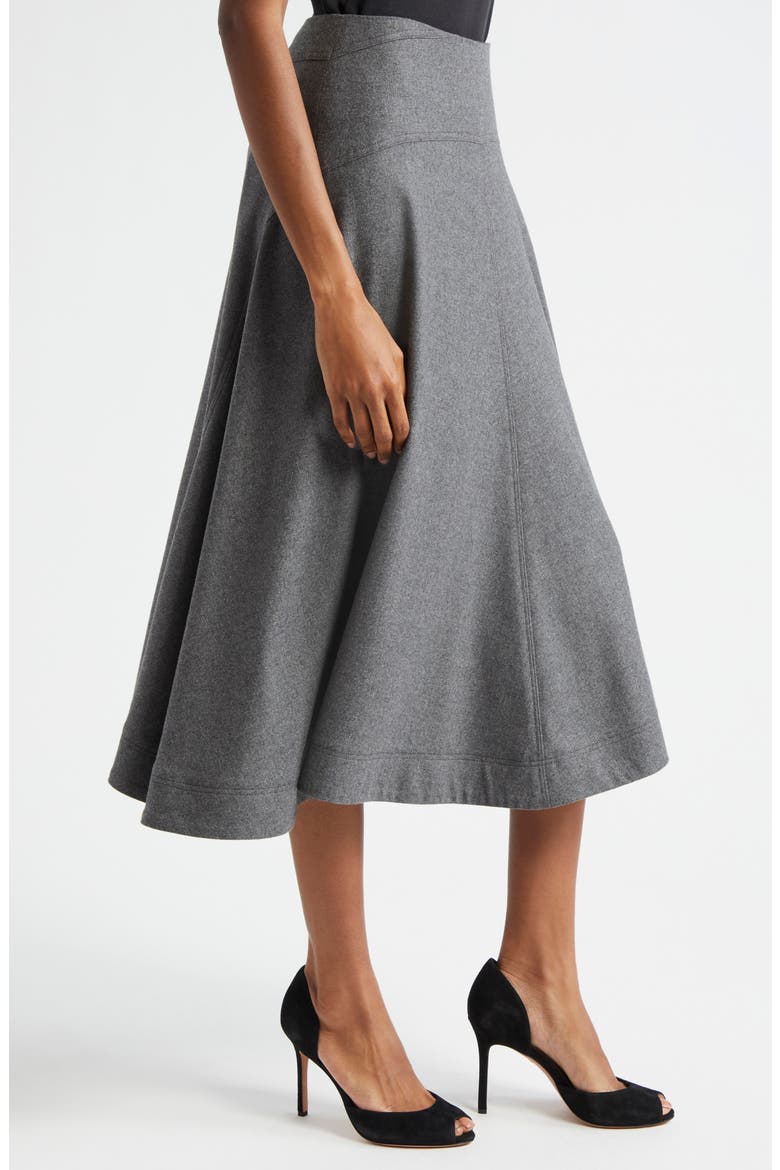 Rasima Midi Skirt, Alternate, color, HEATHER GREY