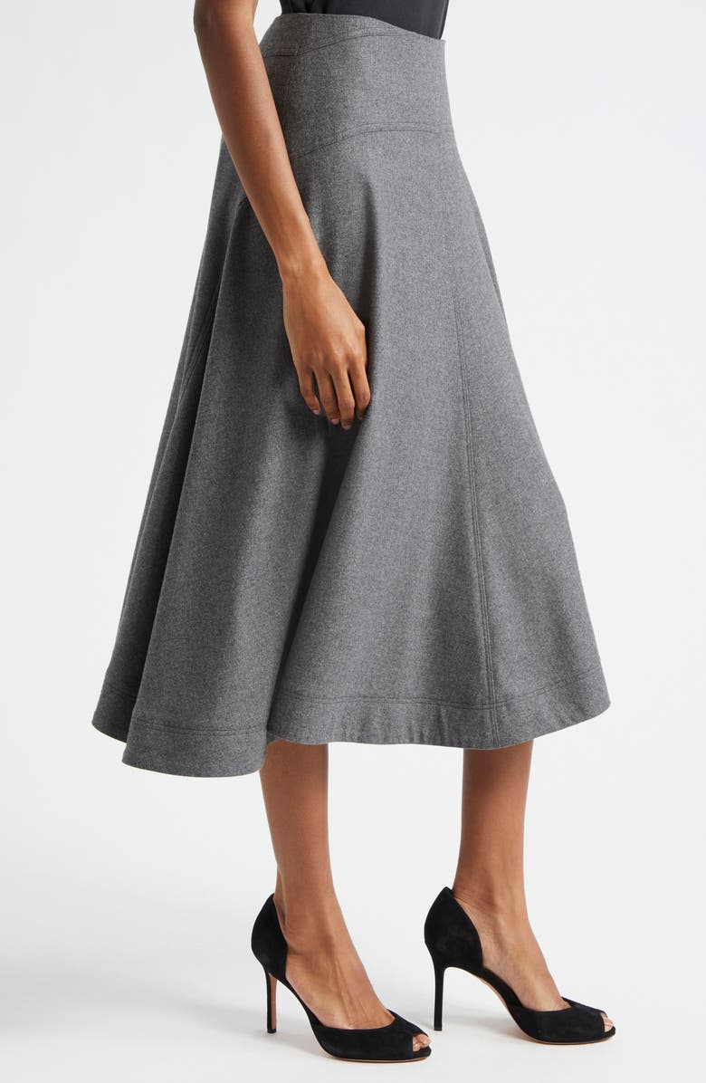 Veronica Beard Rasima Midi Skirt, Alternate, color, Heather Grey