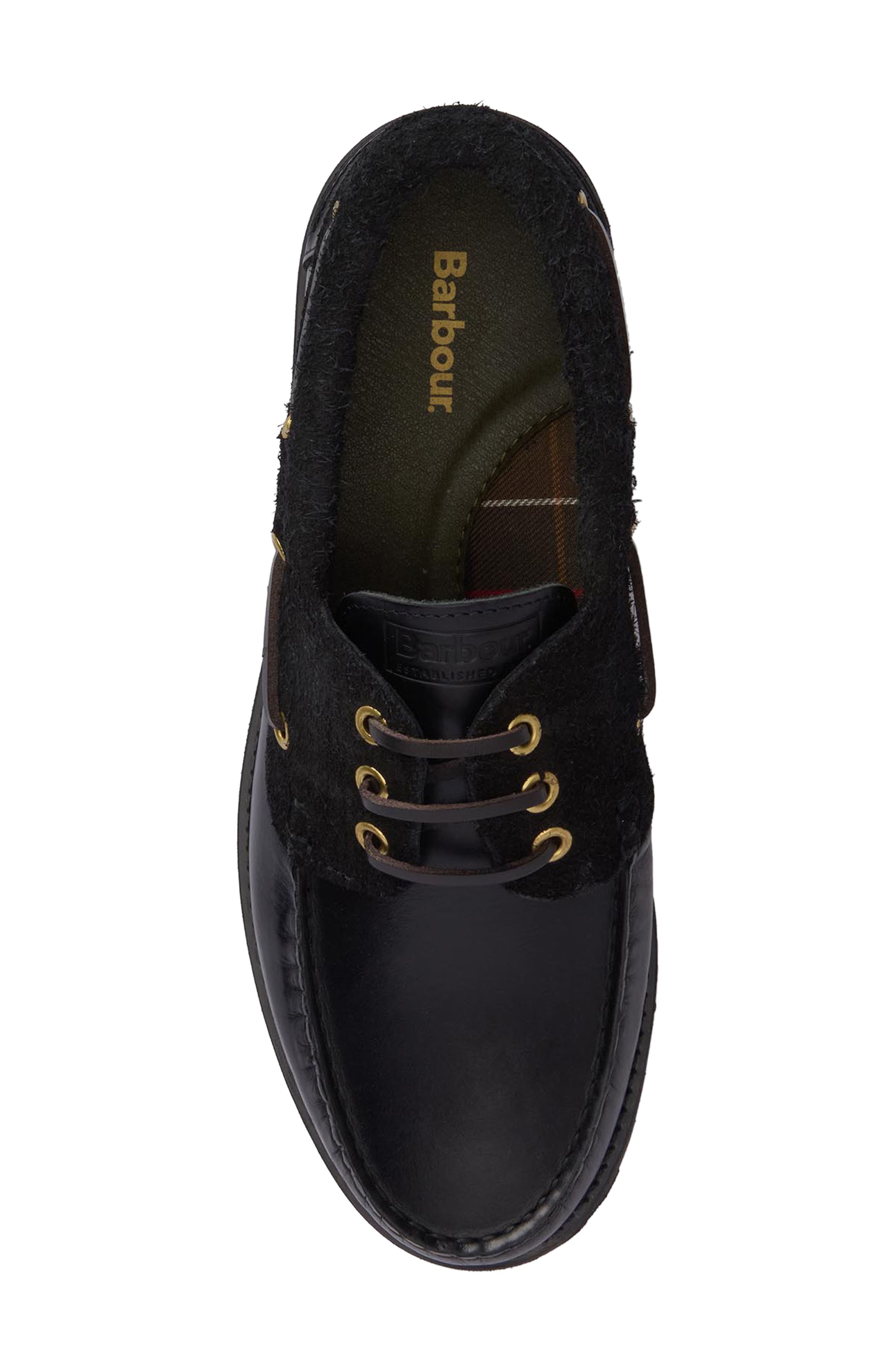 Barbour Deck Boat Shoe, Alternate, color, Black