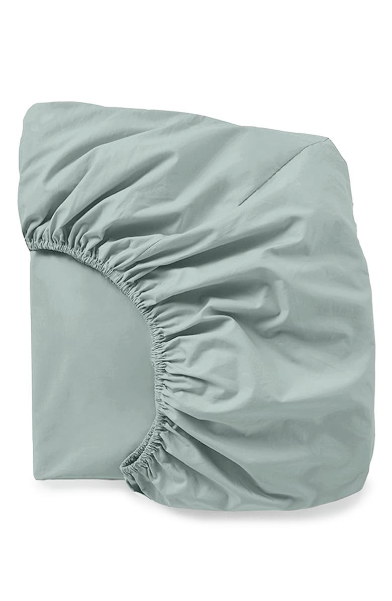 Coyuchi Refined Organic Cotton Percale Fitted Sheet, Main, color,