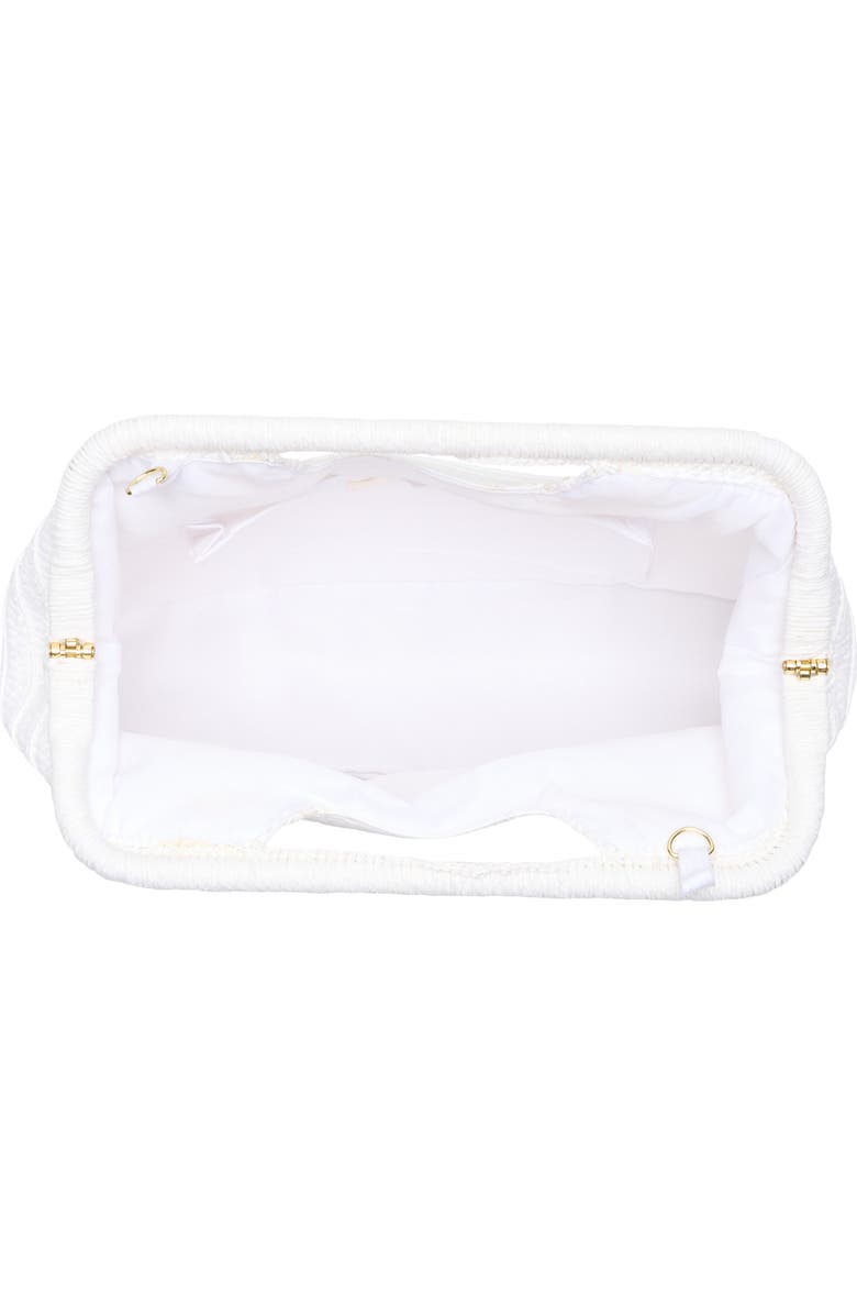 Collection XIIX Cutout Handle Straw Clutch, Alternate, color, White