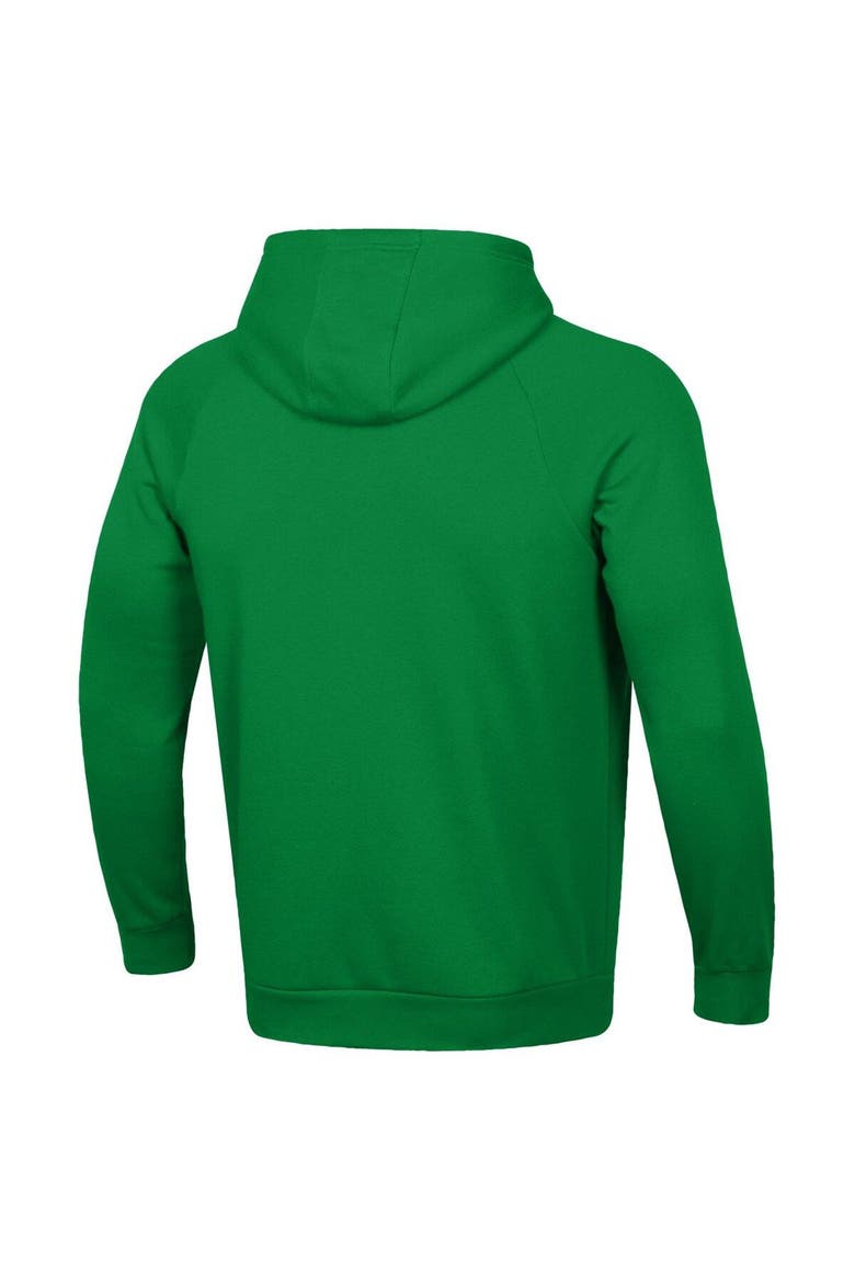 Men's Under Armour Green Notre Dame Fighting Irish All Fight Raglan Pullover Hoodie, Alternate, color, Green
