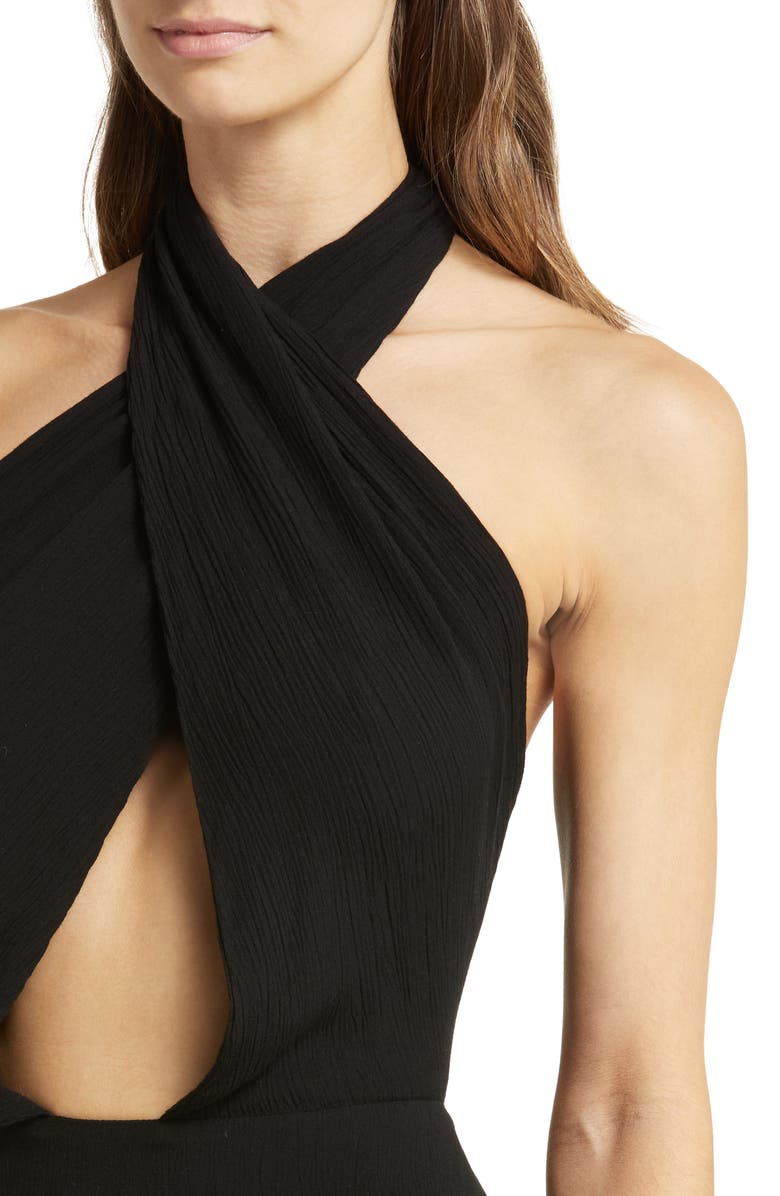 Elan Halter Cover-Up Maxi Dress, Alternate, color, 