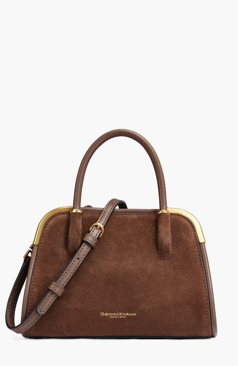 Satin Suede Mini Satchel