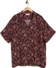 Lucky Brand Floral Motif Camp Shirt