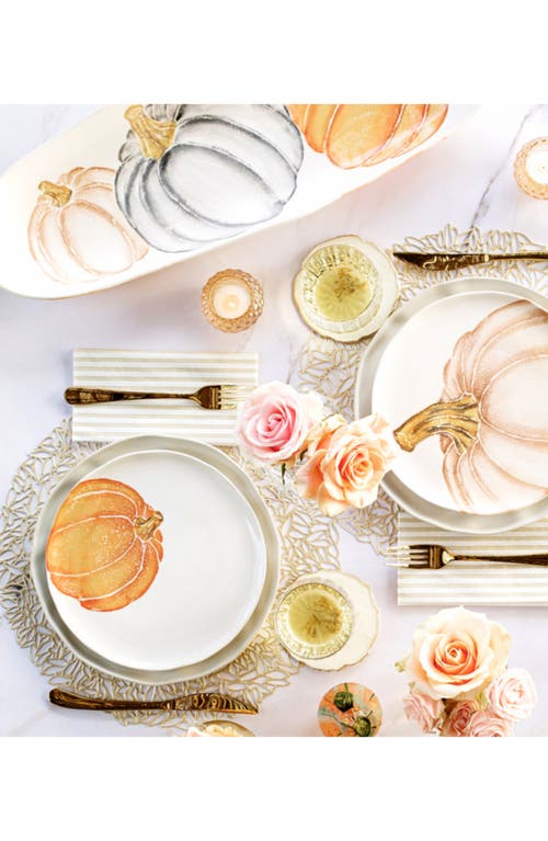 Vietri Pumpkins Narrow Oval Platter In Multi