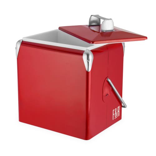 Foster & Rye Vintage Metal Cooler In Red