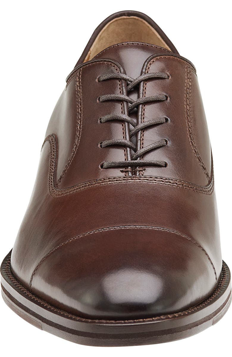 Johnston & Murphy Meade Cap Toe Oxford, Alternate, color, Mahogany Italian Calfskin