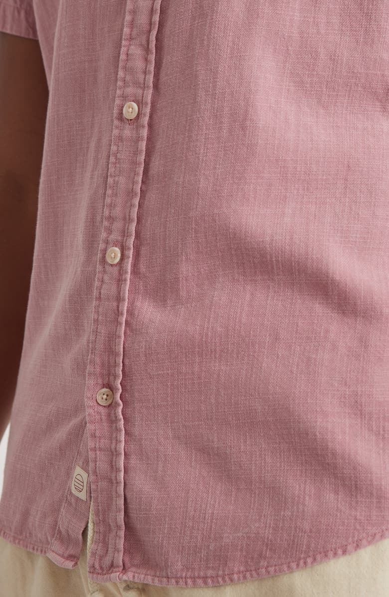 Marine Layer Selvage Pocket Short Sleeve Button-Up Shirt, Alternate, color, 