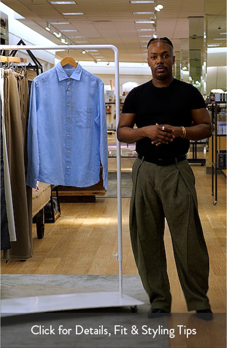 Classic Fit Linen & Cotton Button-Up Shirt, sales video thumbnail