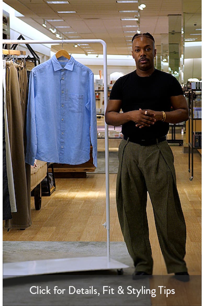 Classic Fit Linen & Cotton Button-Up Shirt video