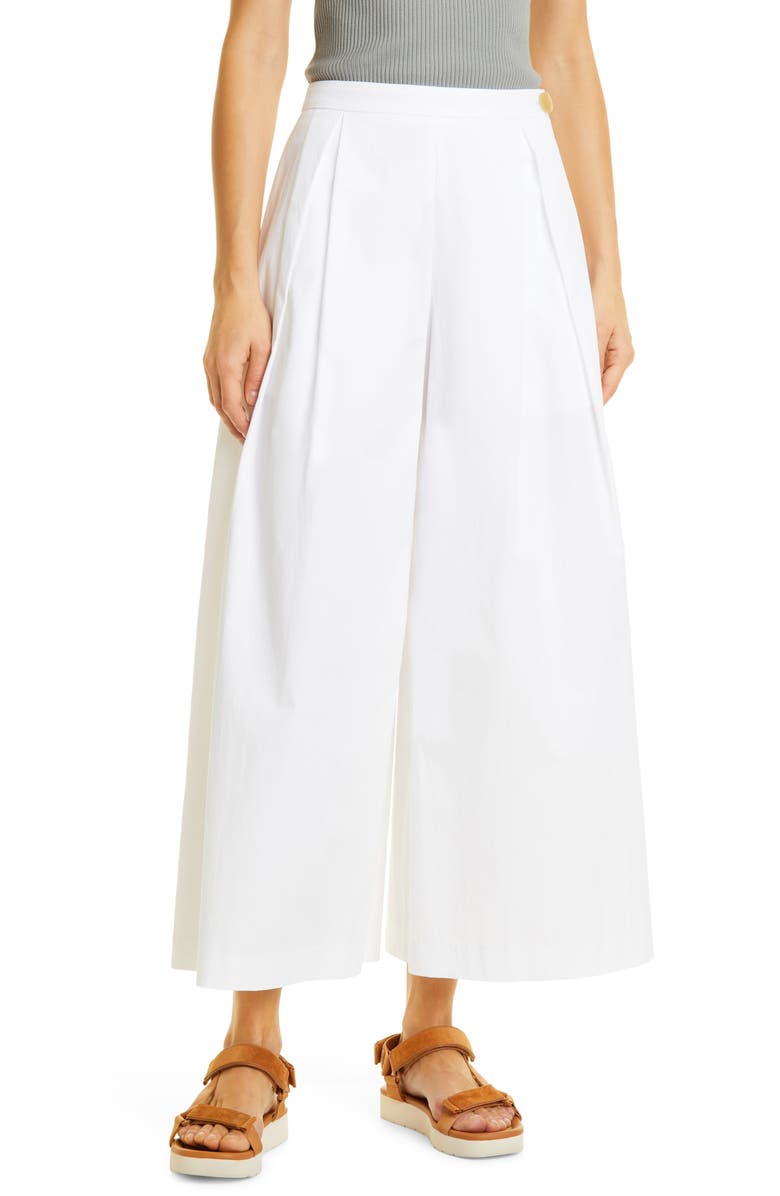 Vince Pleated Cotton Culottes, Main, color, 