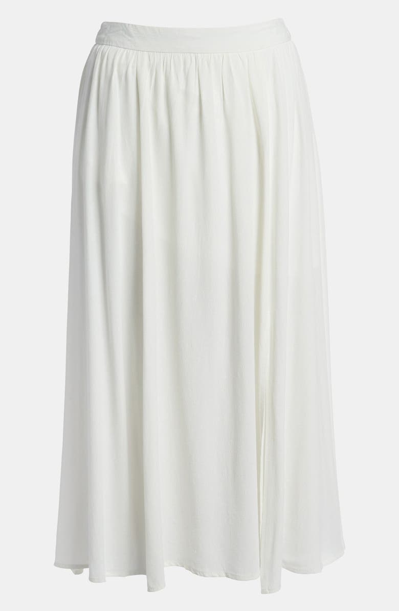 ASTR the Label ASTR Slit Front Silk Blend Midi Skirt, Main, color,