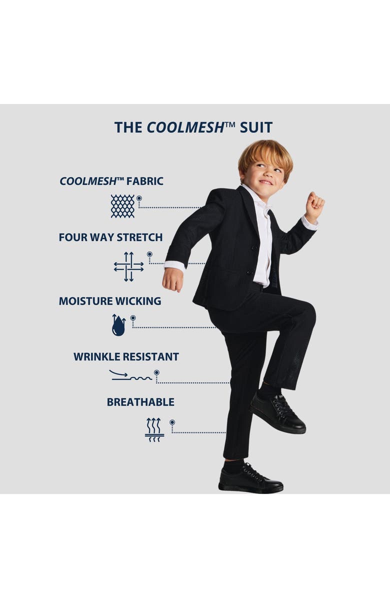 Andy & Evan Kids' Mesh Stretch Two-Piece Suit, Alternate, color, Black Mesh