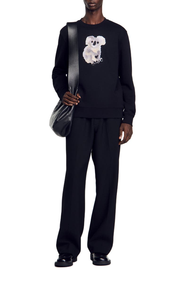 SANDRO Wild Animals sweatshirt, Alternate, color, 