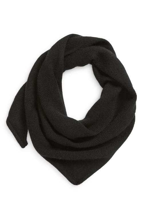 Johnstons Of Elgin Triangle Cashmere & Silk Scarf In Black