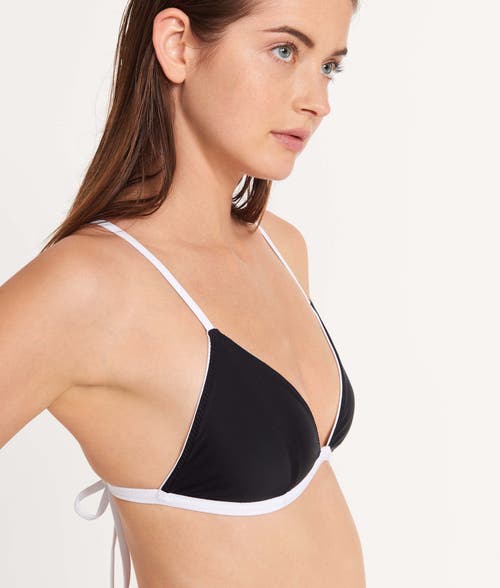 Ansea The Reversible Triangle Top In Black/white