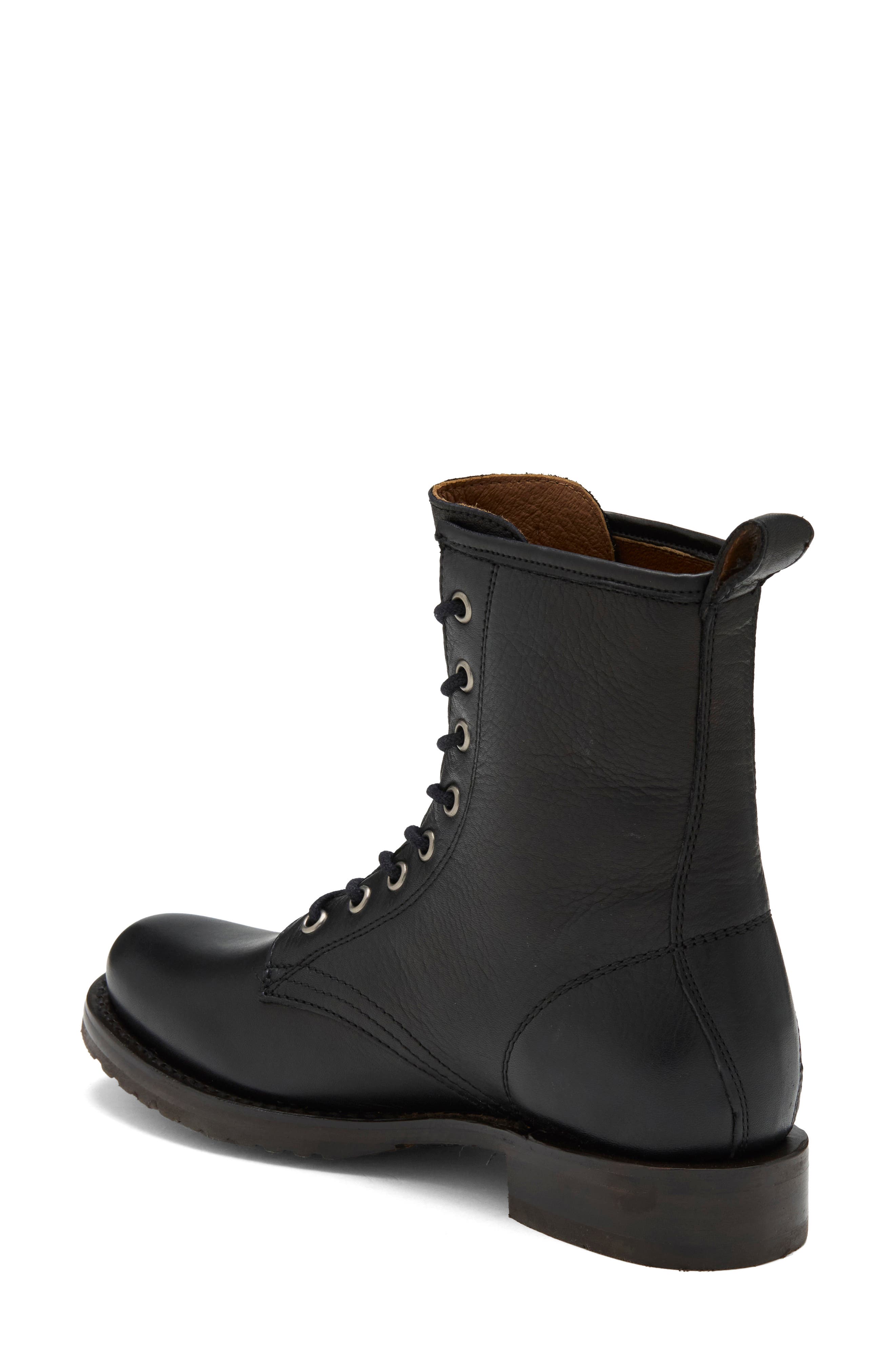 Veronica Combat Boot, Alternate, color, BLACK