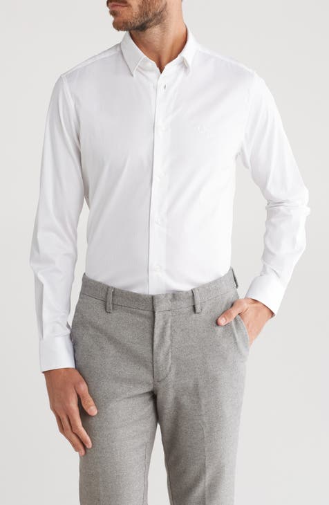 Slim Fit Textured Dress Shirt