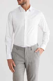 Slim Fit Textured Dress Shirt