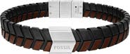 Fossil Men's Woven Leather Bracelet