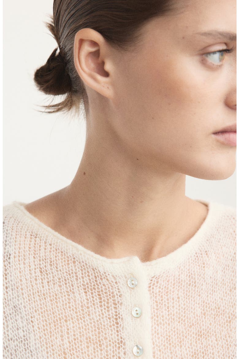 Open Knit Sweater, Alternate, color, OFF WHITE