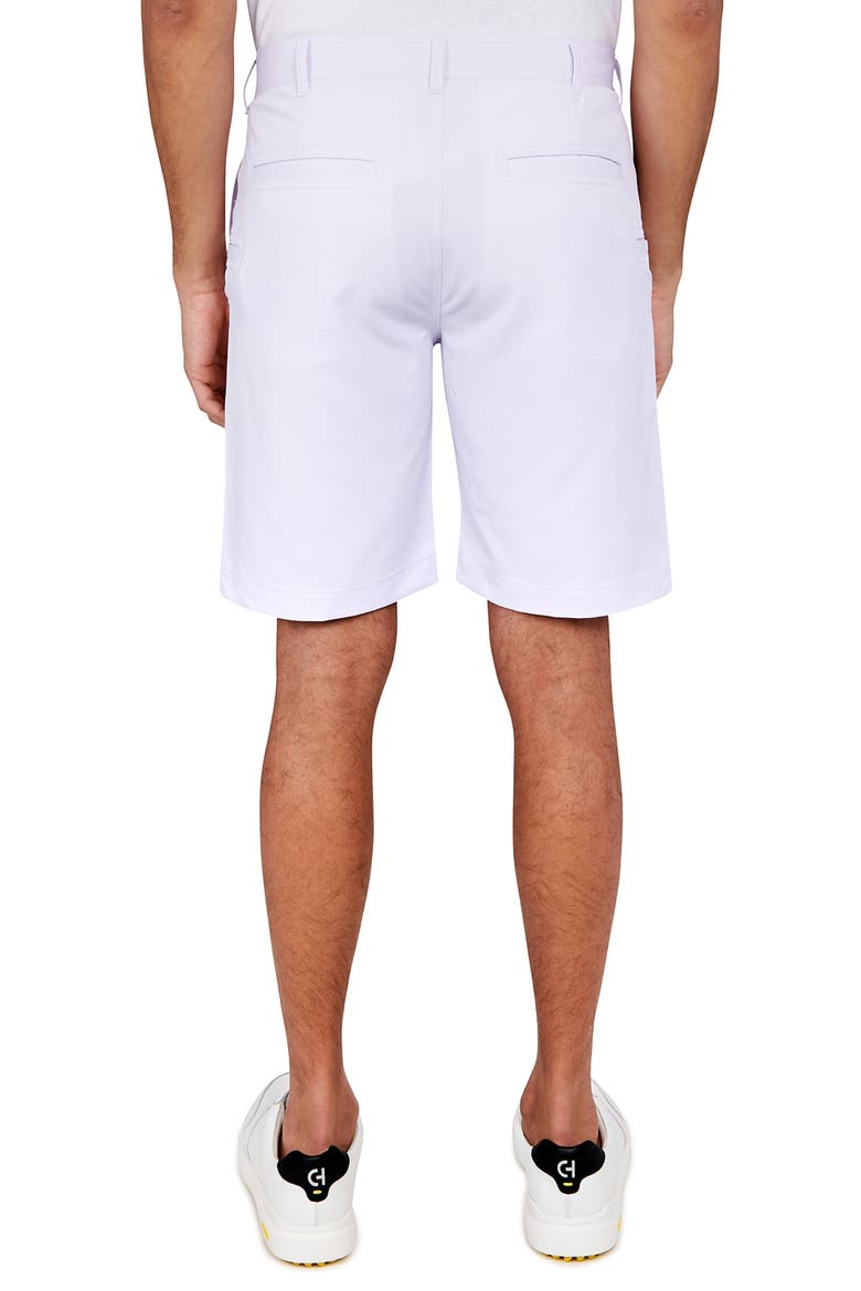 Regular Fit Solid Recycled Performance Flat Front Golf Shorts, Alternate, color, WHITE