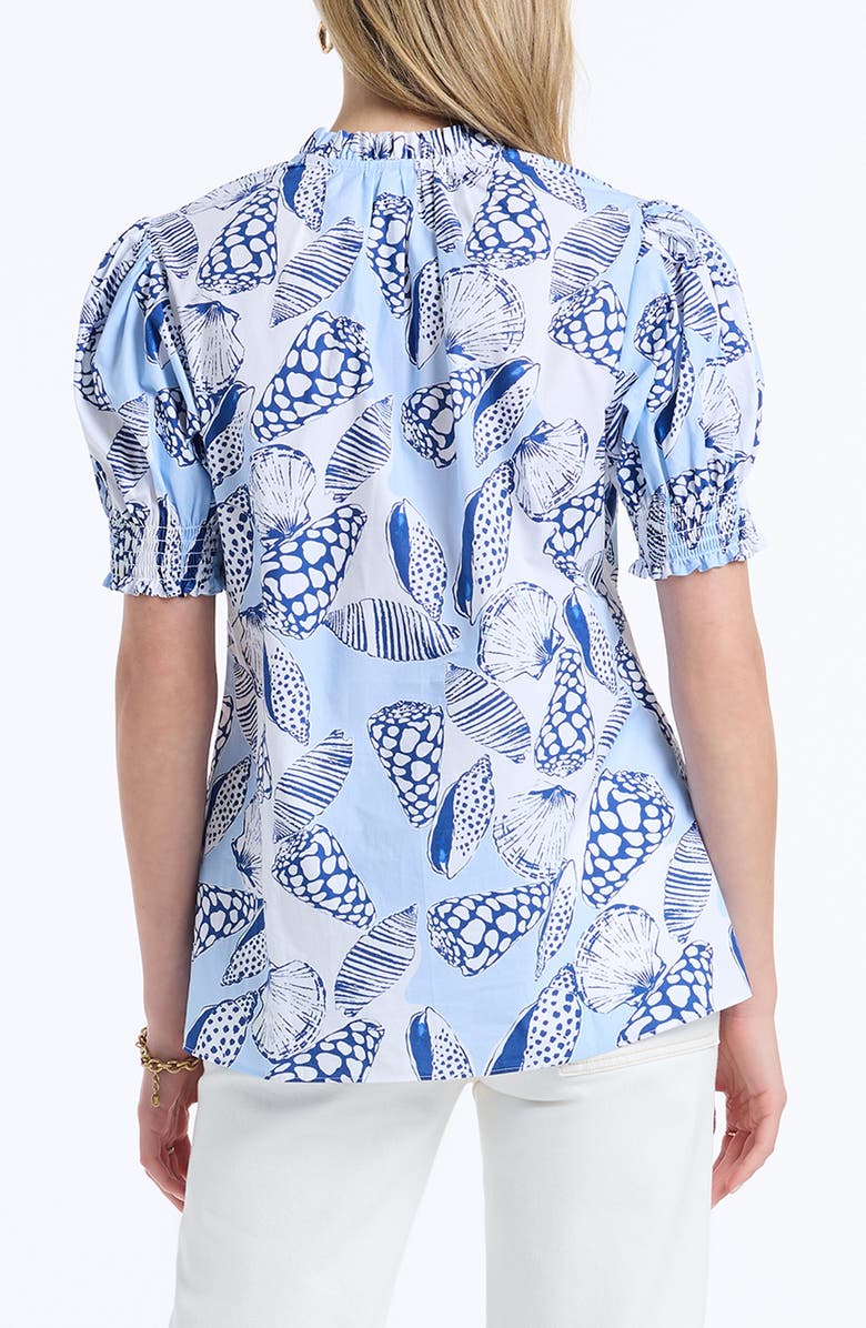 Robert Graham Mila Short Sleeve Woven Shirt, Alternate, color, Blue