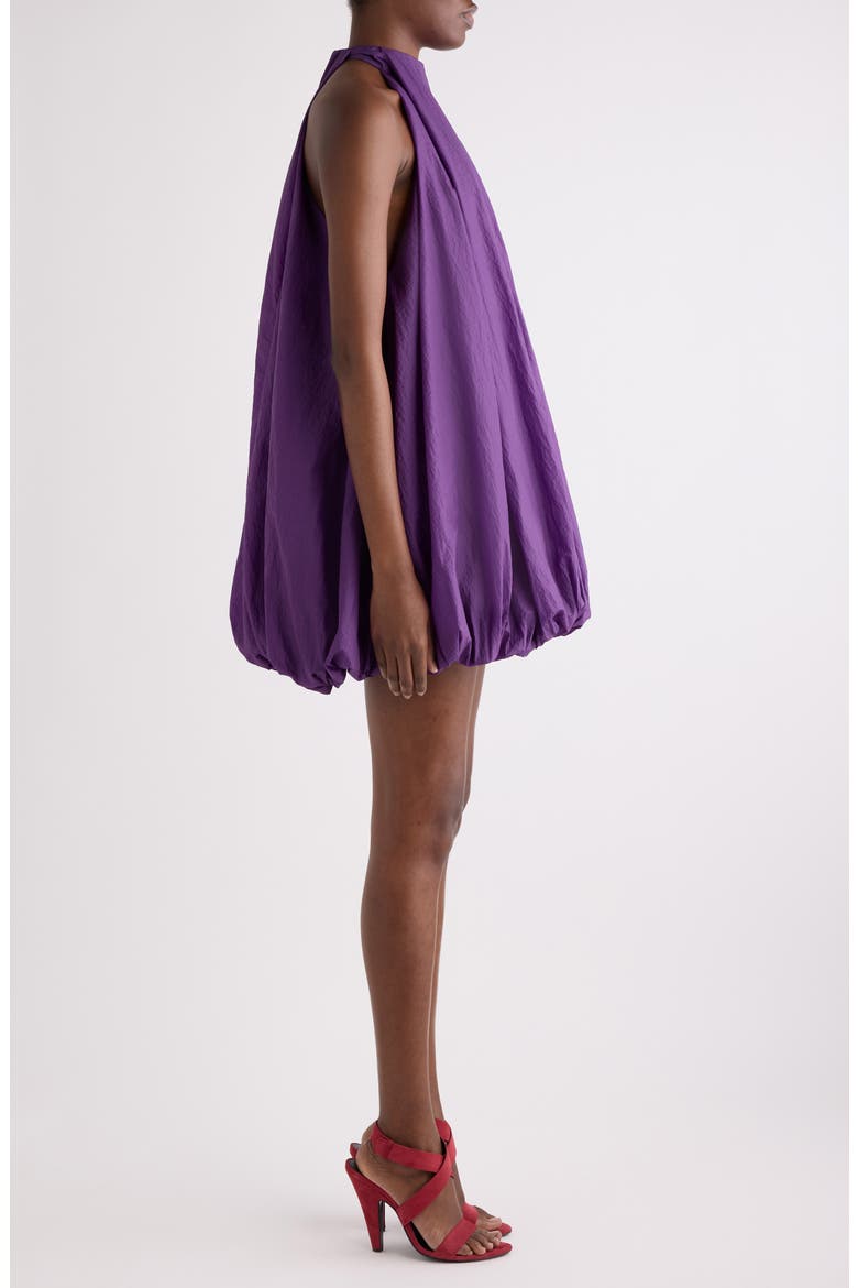 Soft Nylon Balloon Minidress, Alternate, color, VIOLET