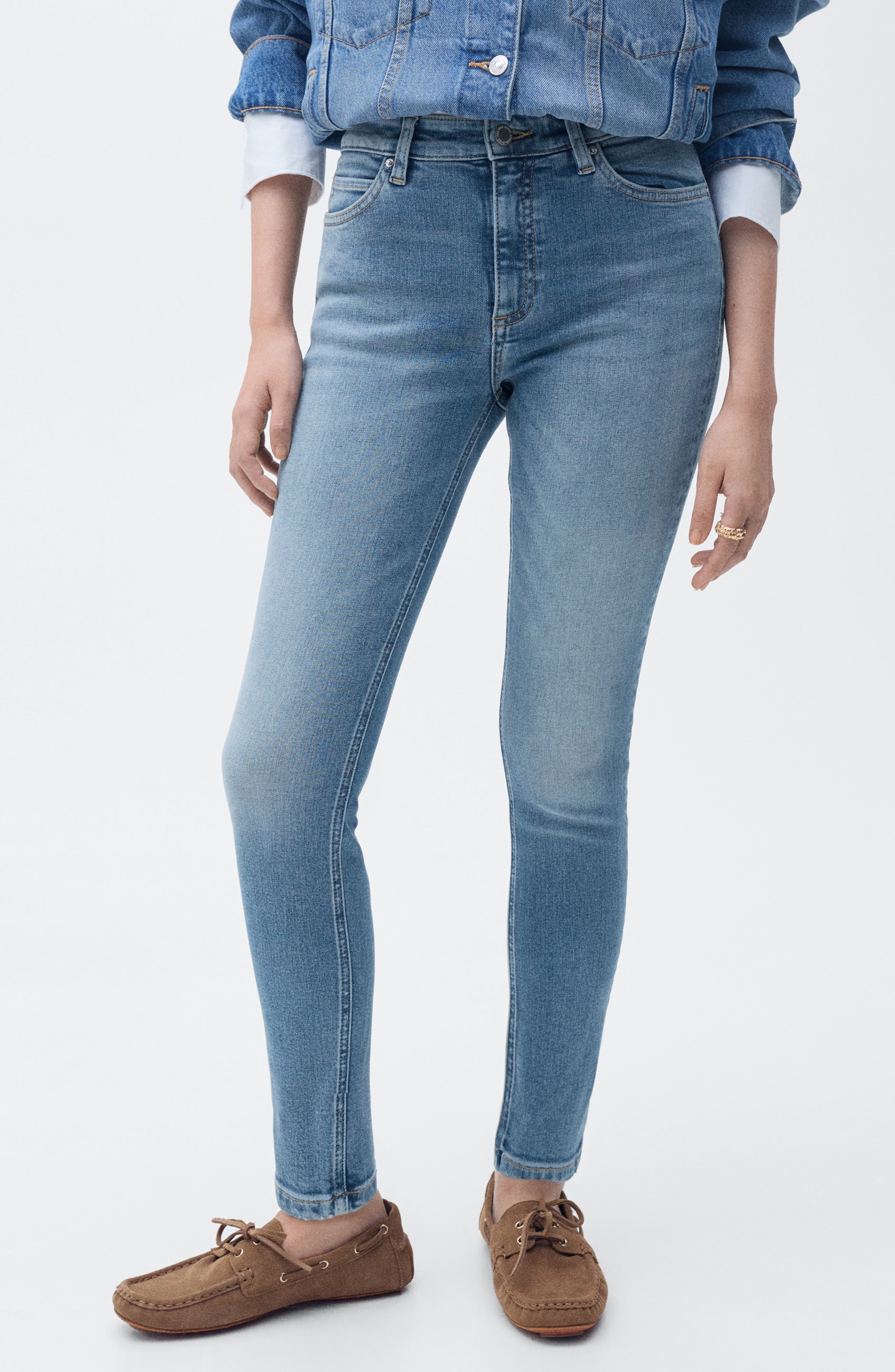 MANGO Newisa Mid Rise Skinny Jeans