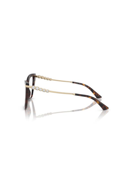 Jimmy Choo 55mm Cat Eye Optical Glasses In Brown