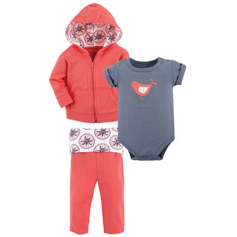 Cotton Hoodie, Bodysuit Or Tee Top, And Pant