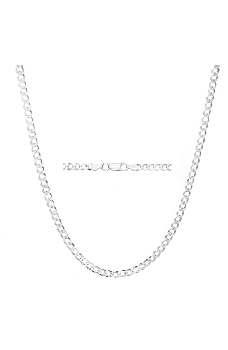 Donatello Gian Sterling Silver Thick Curb Chain Necklace, Main, color, Silver