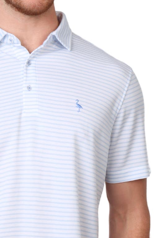 Tailorbyrd Modern Fit Stripe Piqué Polo In Blue
