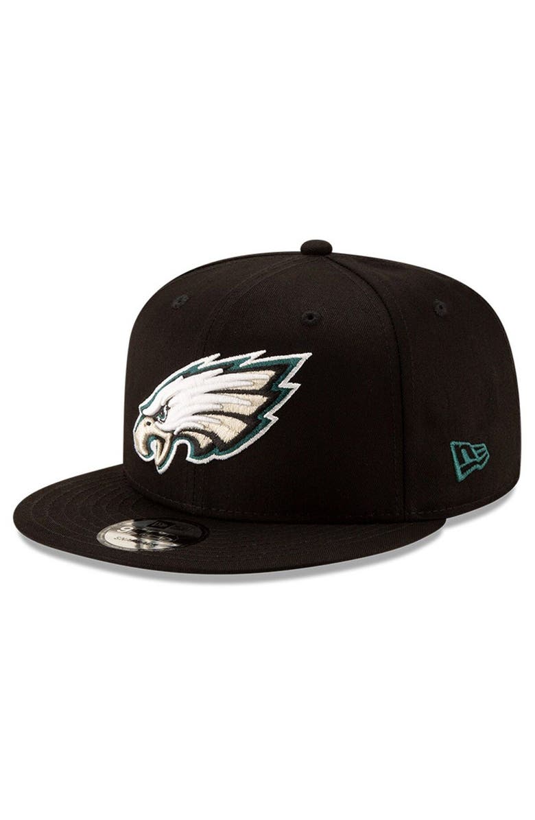 New Era Men's New Era Black Philadelphia Eagles Super Bowl LVII Side Patch 9FIFTY Snapback Adjustable Hat, Alternate, color,