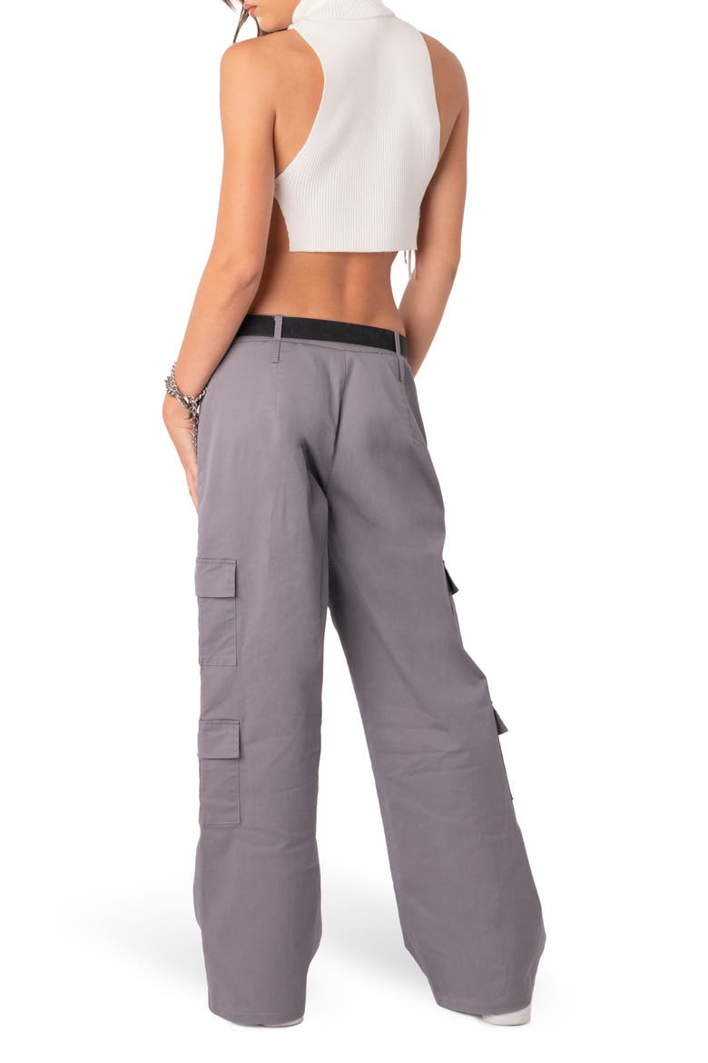 Sleeveless Crop Rib Turtleneck Sweater, Alternate, color, WHITE