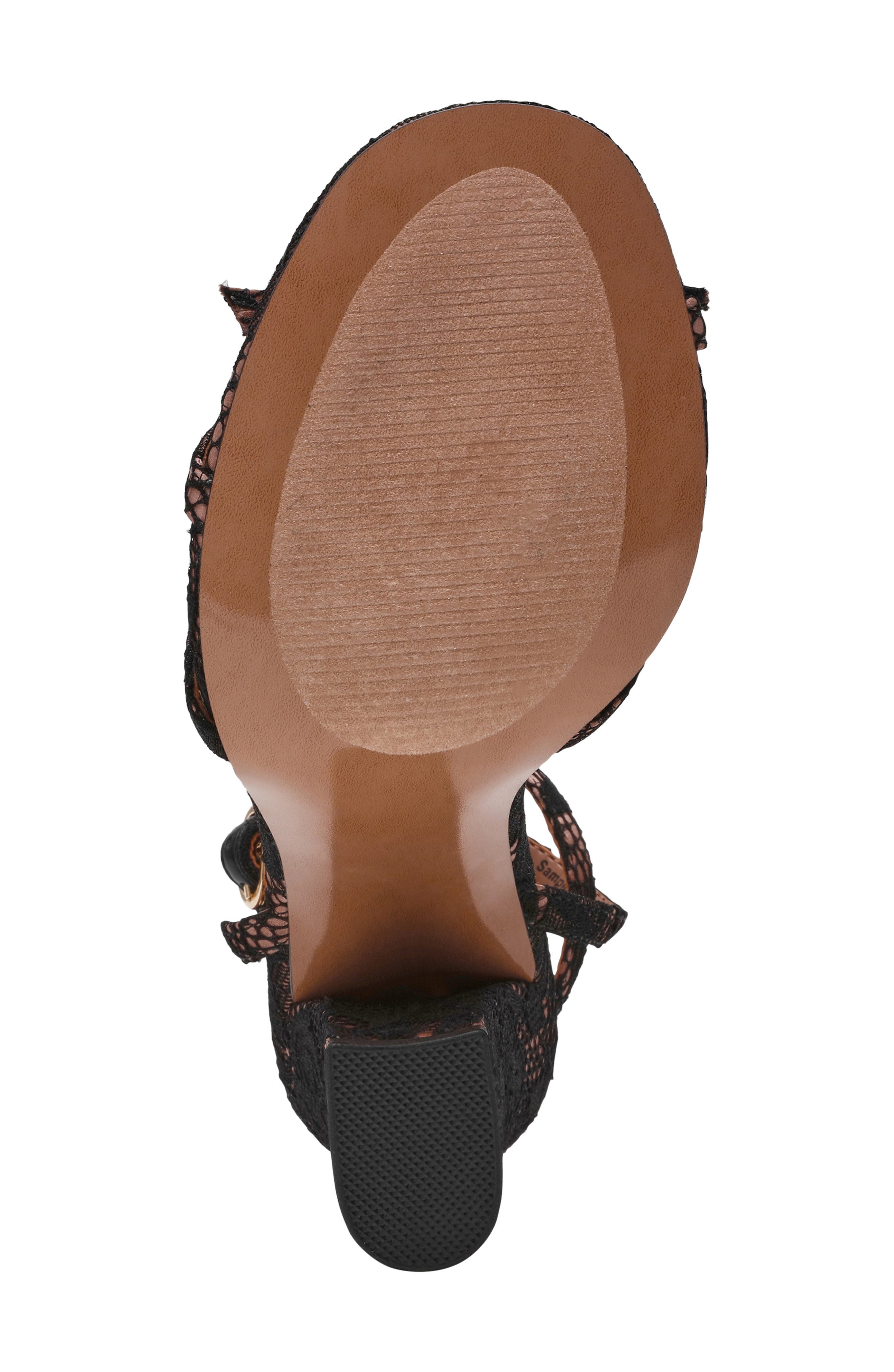 Steve Madden Hara Ankle Strap Sandal, Alternate, color, Black Lace