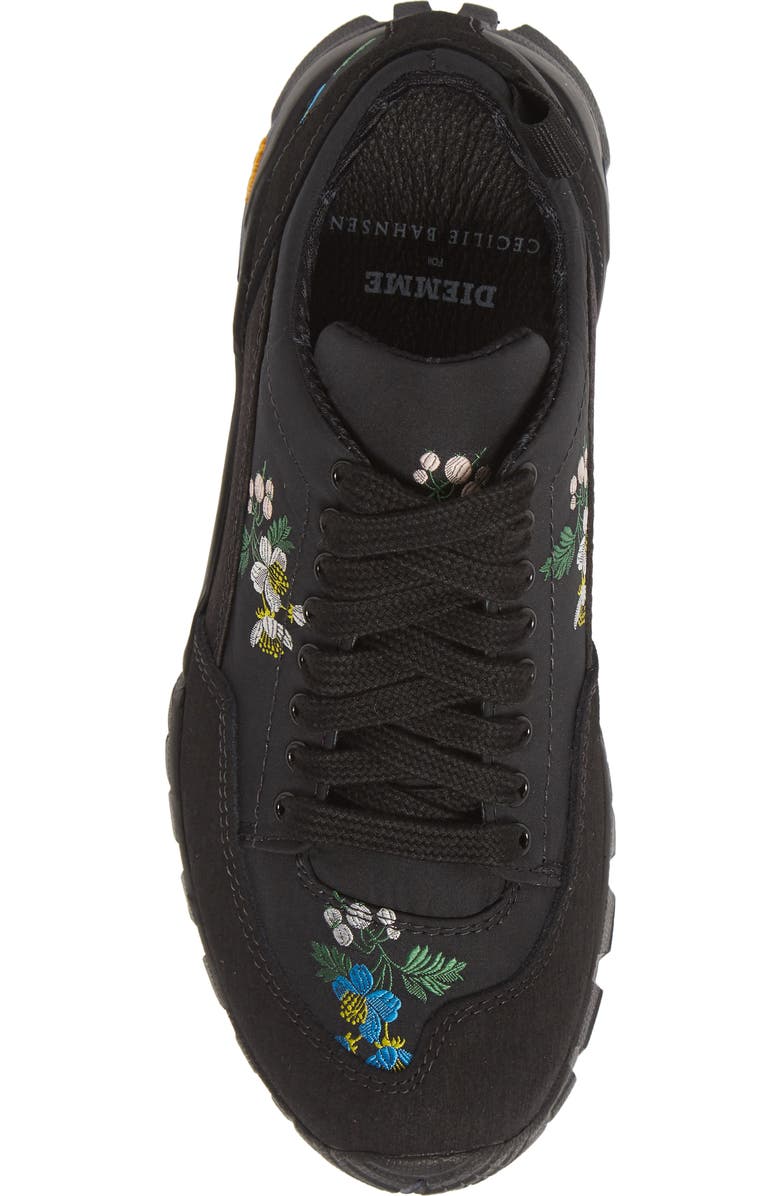 Cecilie Bahnsen Max Floral Embroidered Hiking Sneaker, Alternate, color,