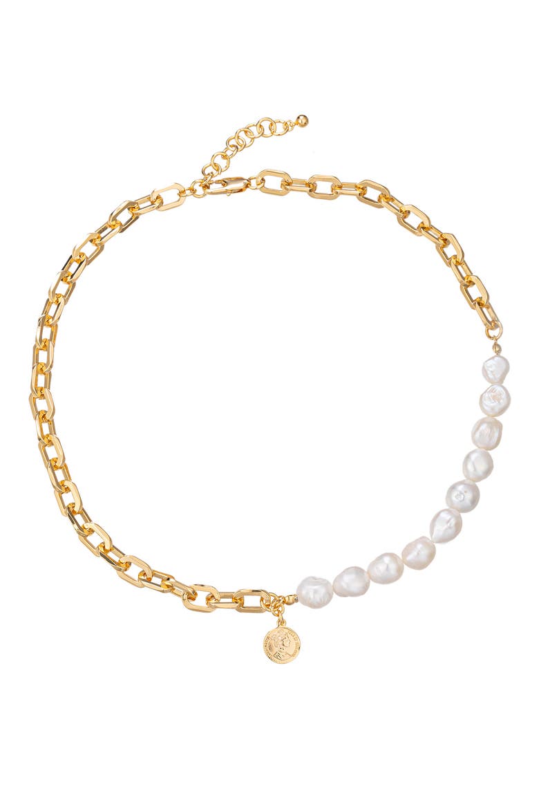 Grace Chain & Freshwater Pearl Necklace, Main, color, GOLD