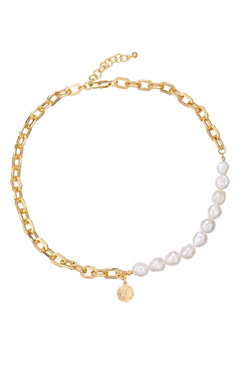 Grace Chain & Freshwater Pearl Necklace