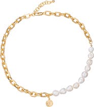 EYE CANDY LOS ANGELES Grace Chain & Freshwater Pearl Necklace
