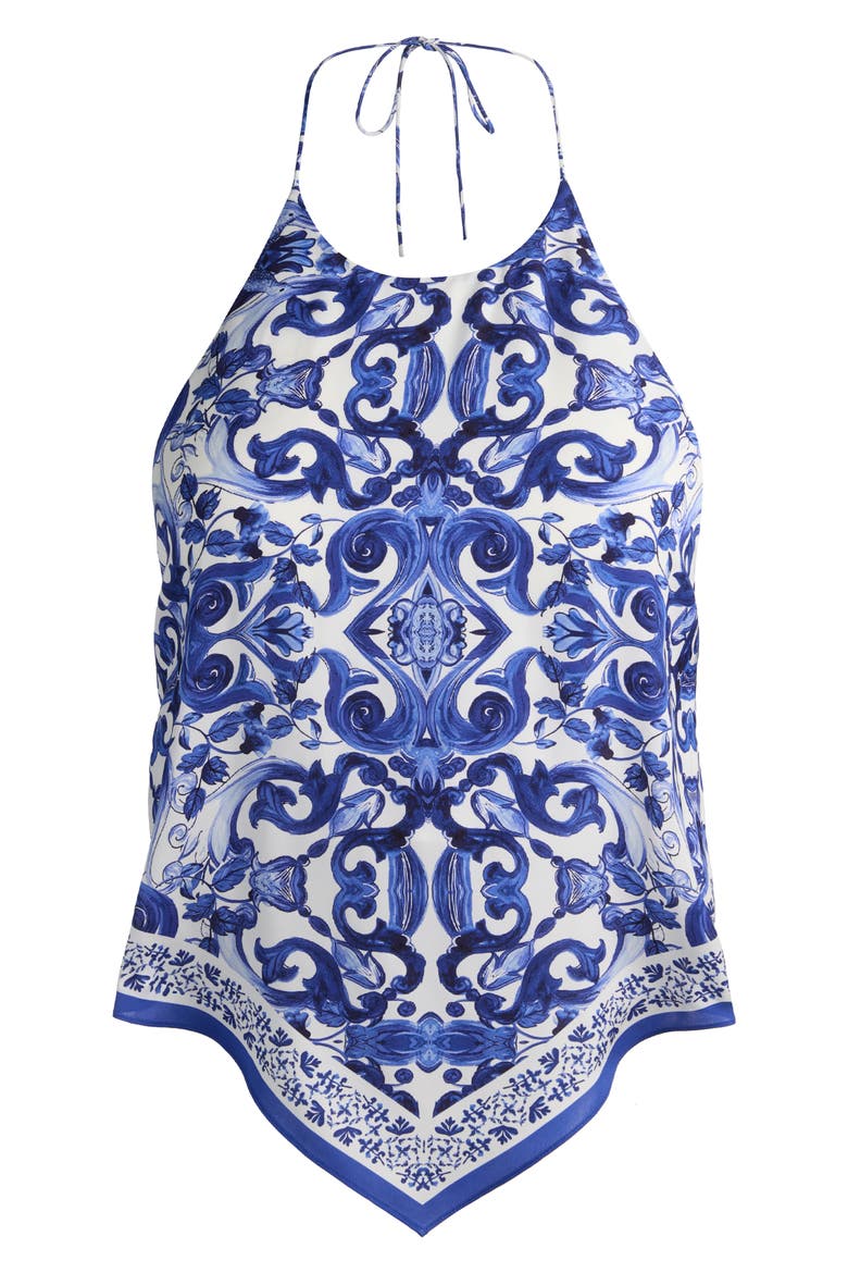 Frenchie Handkerchief Halter Top, Alternate, color, SOLSTICE
