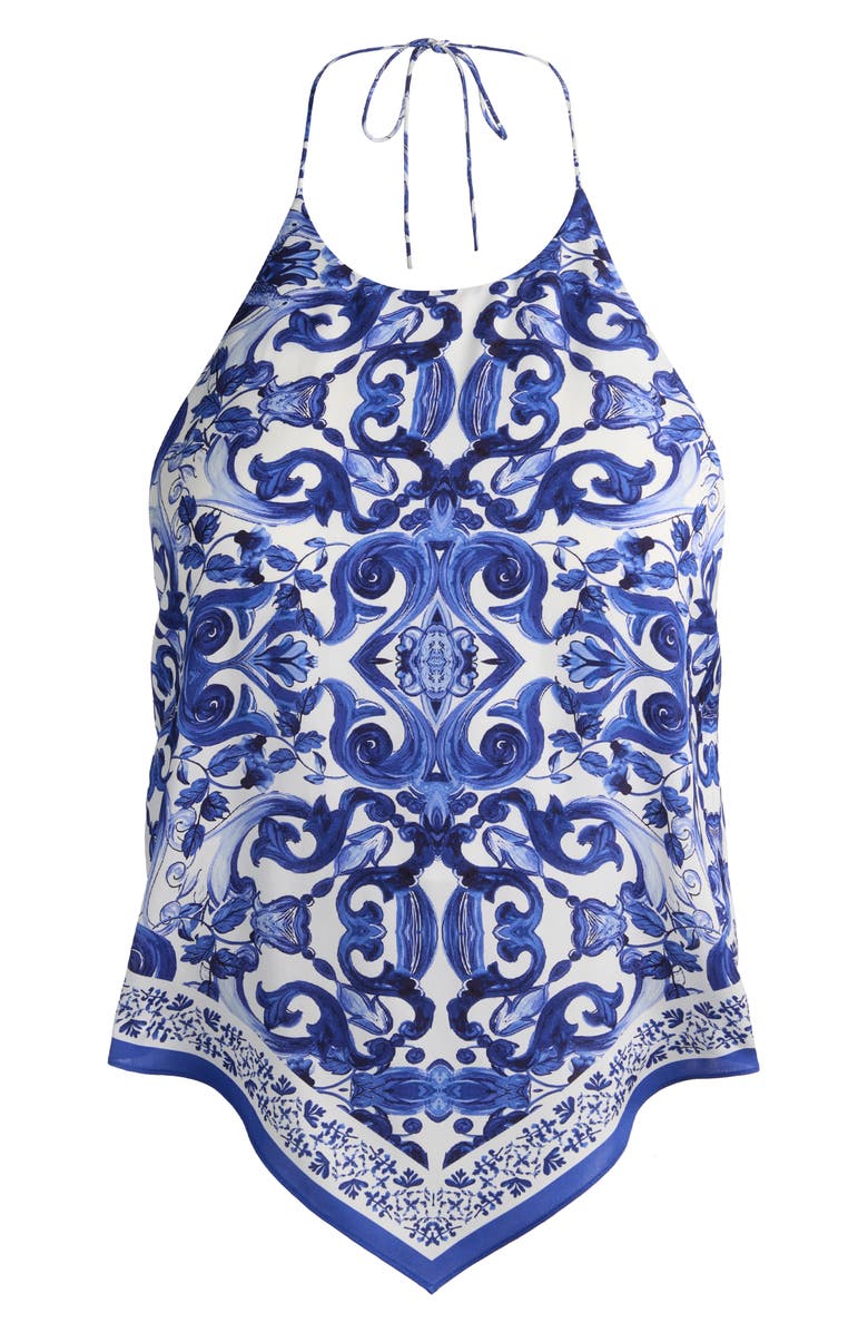 Alice + Olivia Frenchie Handkerchief Halter Top, Alternate, color, 