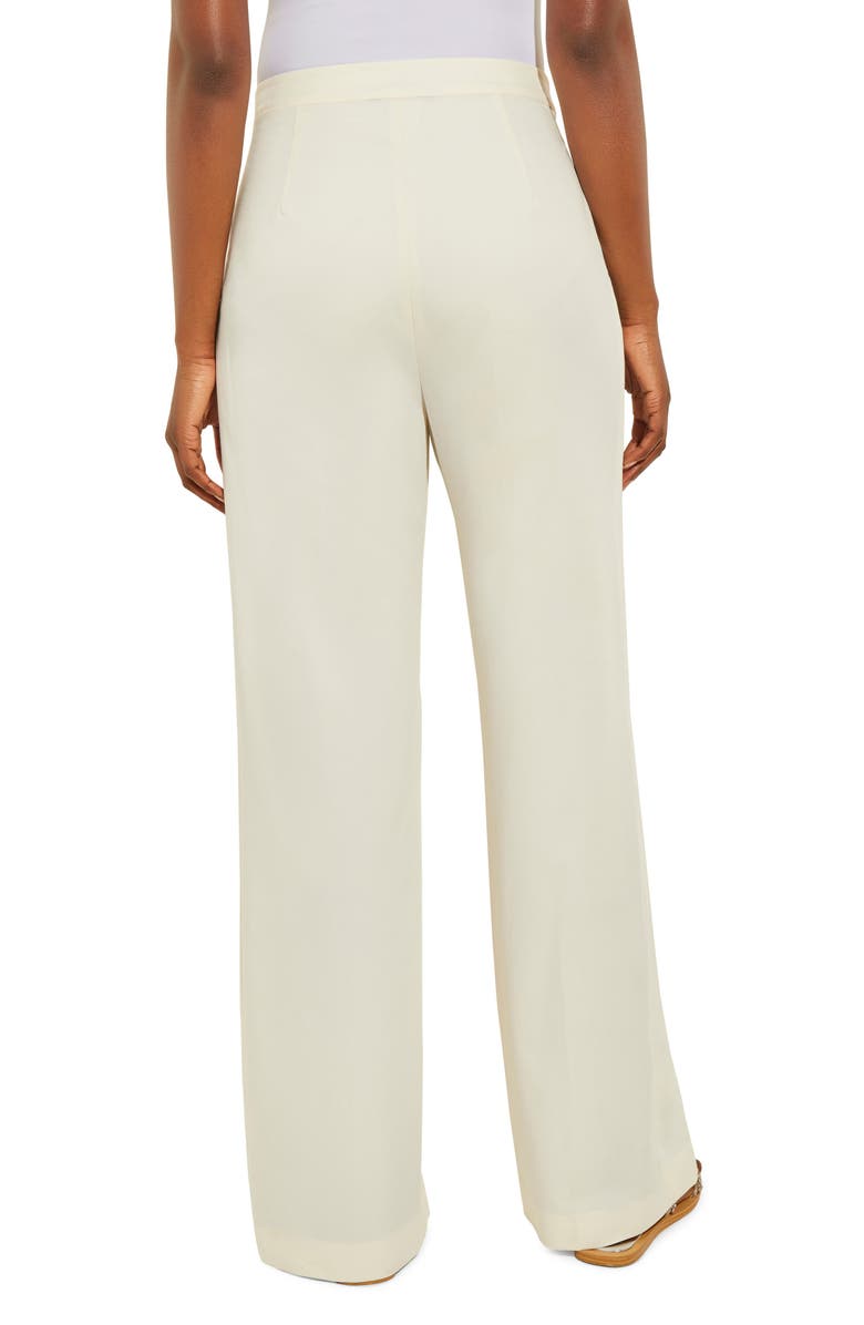 Misook Pleat Front Wide Leg Pants, Alternate, color, White