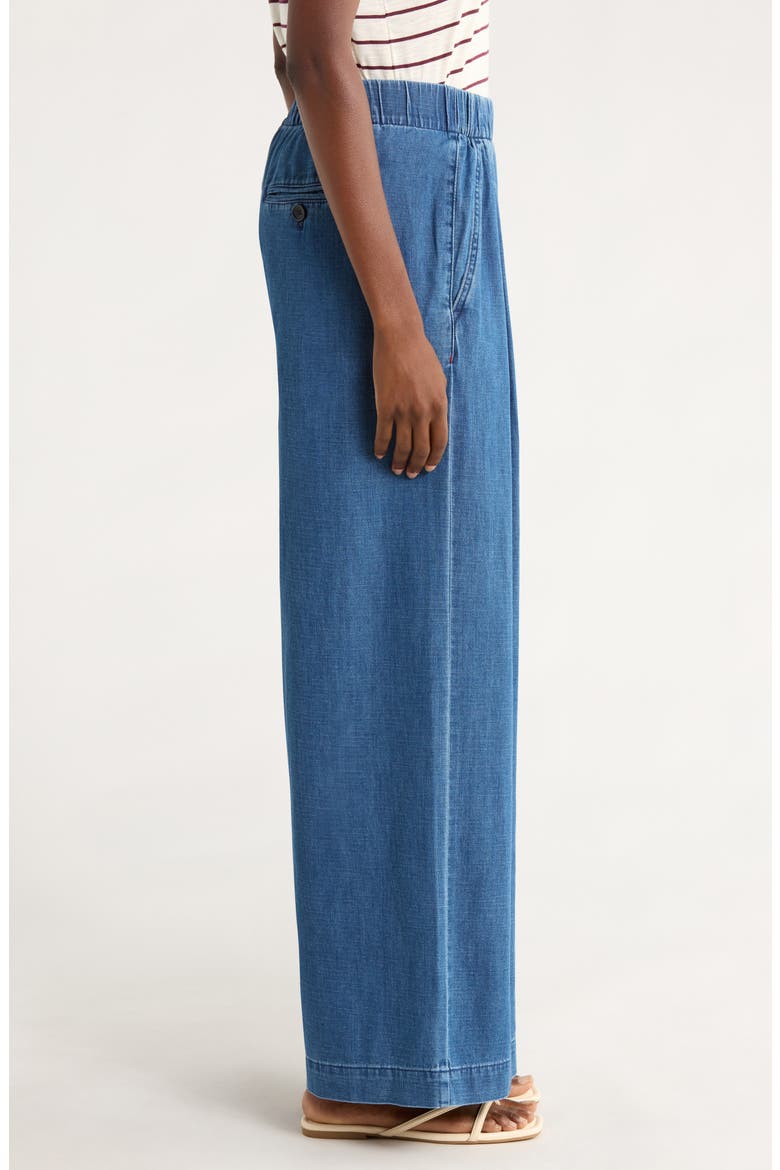 Allison Pull-On Wide Leg Denim Pants, Alternate, color, MEDIUM WASH