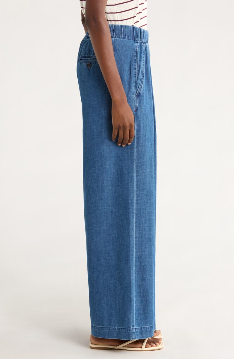 Marine Layer Allison Pull-On Wide Leg Denim Pants, Alternate, color, Medium Wash