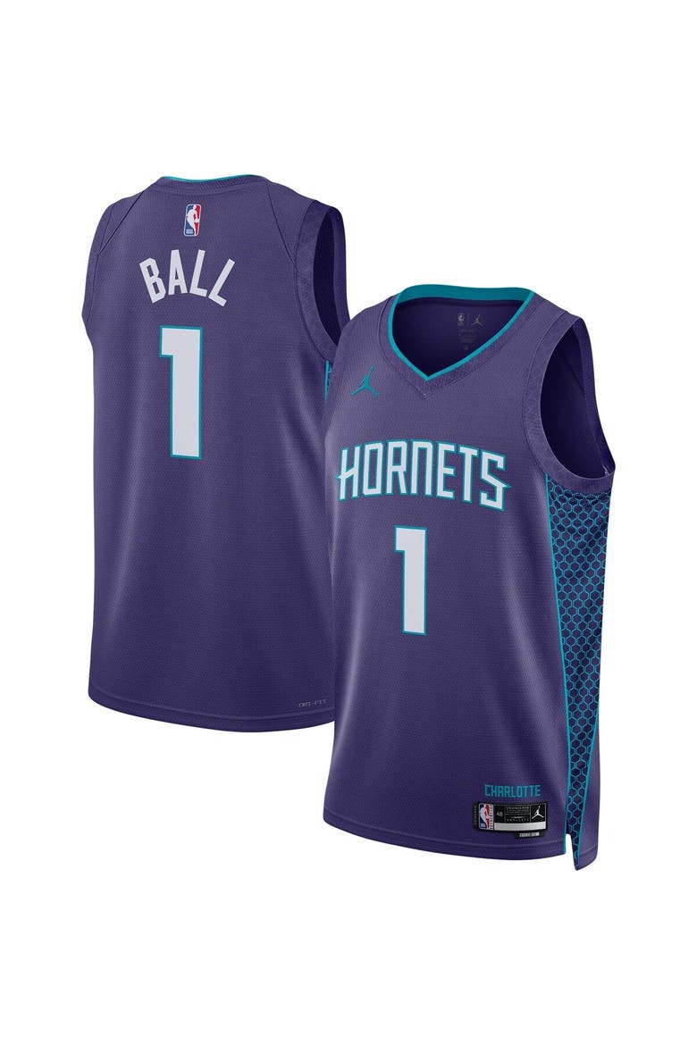 Unisex Jordan Brand LaMelo Ball Purple Charlotte Hornets Swingman Jersey - Statement Edition, Main, color, Purple