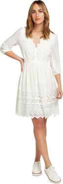 Belle & Bloom Sweet Talk Eyelet Mini Dress
