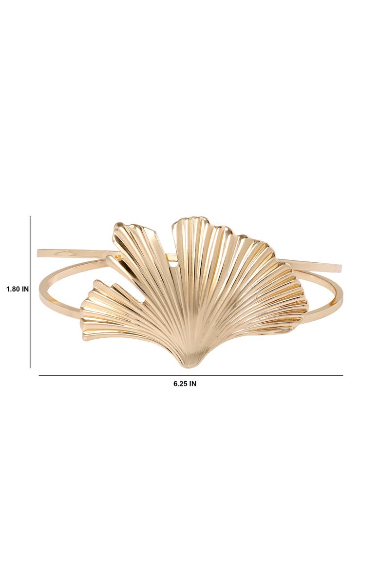 BCBG Shell Cuff Bracelet, Alternate, color, Gold